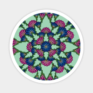 Pink and Blue Henna Bloom Magnet